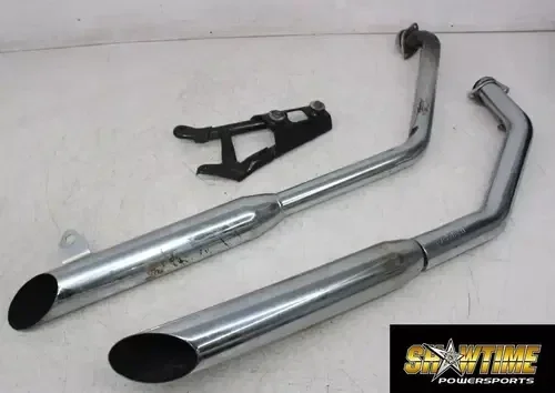 05-09 SUZUKI BOULEVARD C50 COBRA FULL EXHAUST HEADERS HEAD PIPE MUFFLERS (READ)