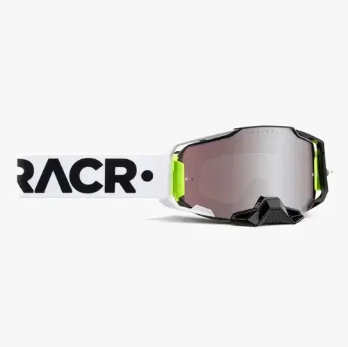 100% Armega RACR Goggles w/ HiPer Silver Mirror Lens