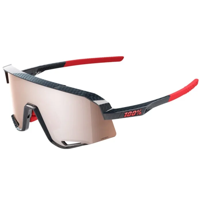 100% Slendale Sunglasses – Gloss Carbon Fiber – HiPER Crimson Silver 60057-00001