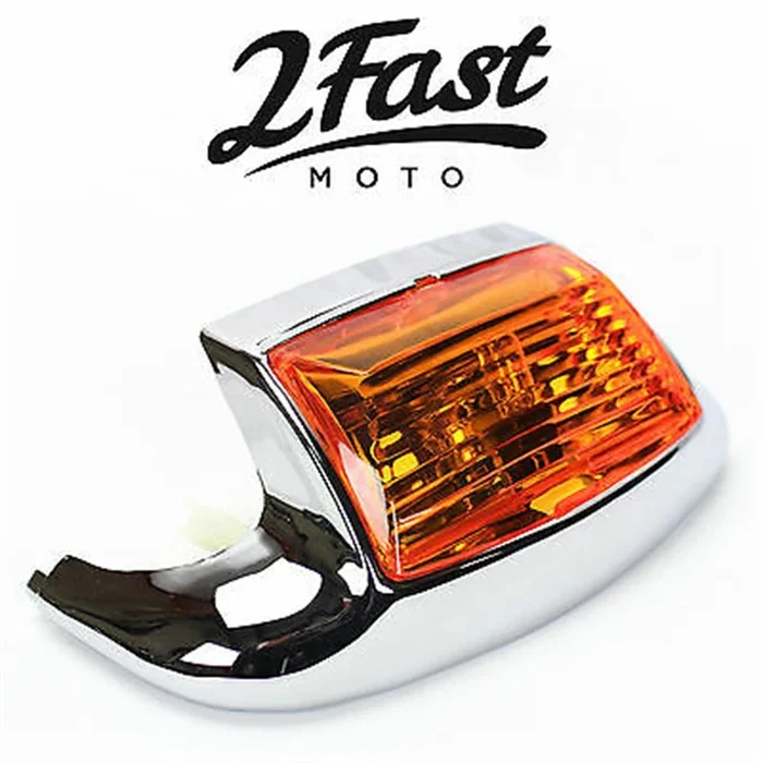 2FastMoto Motorcycle Fender Trim Light Amber Lens Custom For Harley [MPN: 225-5158]