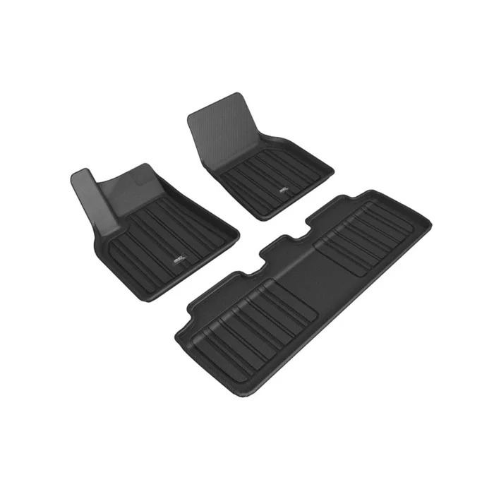 3D MAXpider Elitect 1st & 2nd Row Floormats – Black for 2020-2021 Tesla Model Y [MPN: E1TL02701809]