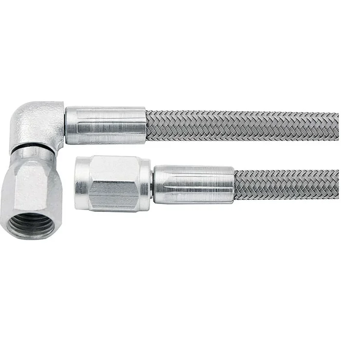 Allstar Performance 10 ” #3 Braided Stainless Steel Line w/ -3 Straight End / -3 90 End
