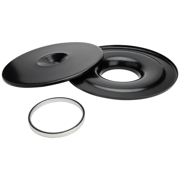 Allstar Performance Lightweight Air Cleaner Assembly – 14 in Round – 5-1/8 in Carb Flange – 1/2 in Spacer – Black