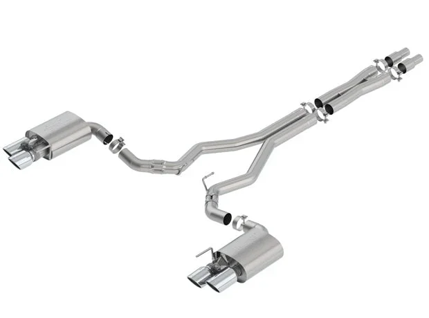 ATAK Cat-Back Exhaust (Chrome Tips) for Mustang 5.0L GT 2018-23 | #140743 | Borla