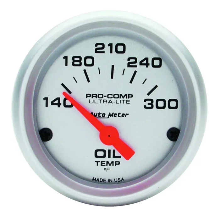 Auto Meter Mini Ultra-Lite Electric Oil Temperature Gauge – 2-1/16 ” – 140 – 300 Deg. F