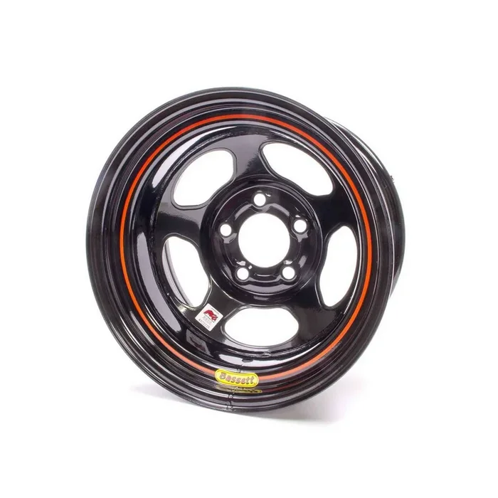 Bassett IMCA Inertia Wheel – 15 ” x 8 ” – 5 x 5 ” – Black – 4 ” Back Spacing – 19 lbs.