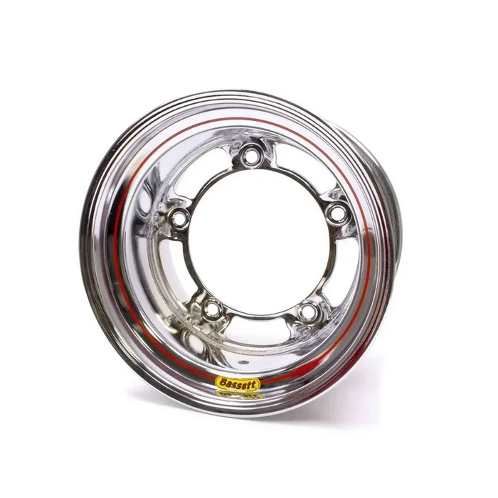 Bassett Wide 5 Armor Edge Spun Wheel – 15 ” x 10 ” – Chrome – 5 ” Back Spacing – 18 lbs.