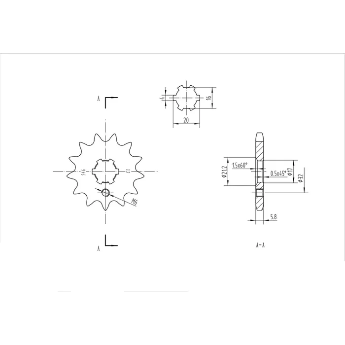 BikeMaster Front Sprocket 420 – 13-Tooth [MPN: 120 546 13]