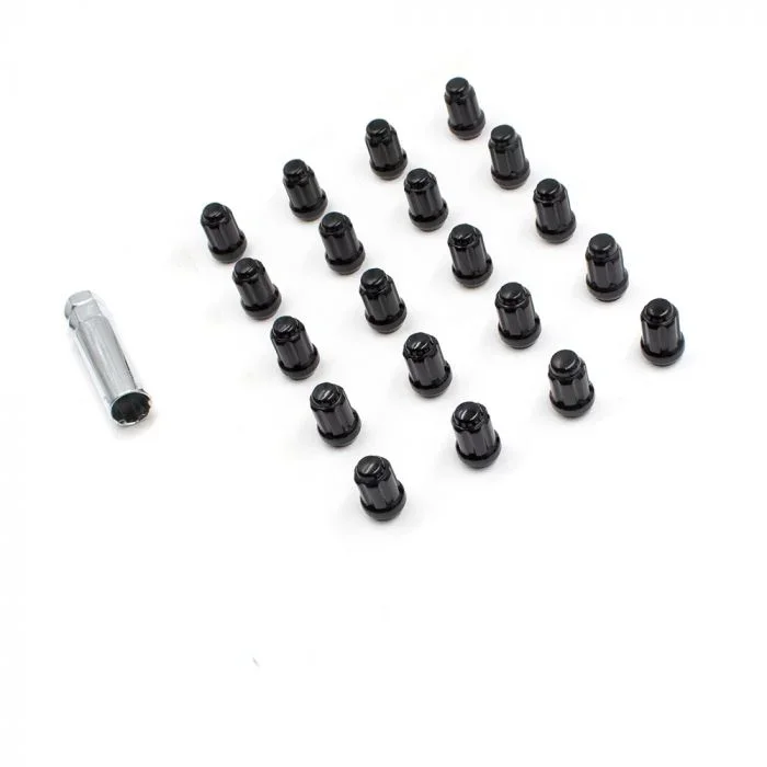 Black 1.5 ” Spline Wheel Nut Kit for Mustang 2015-23 | #63K548SBLK | Coyote Accessories