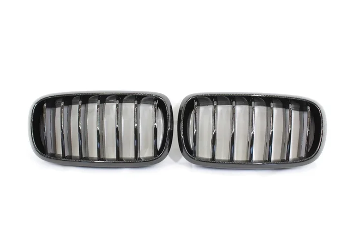 BMW F15 & F16 X5 & X6 SINGLE SLAT BLACK GRILLES- BLAK BY CT CARBON
