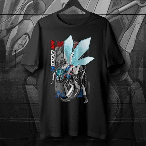BMW S1000XR M 2024 Light White & M Motorsport on T-shirt for Riders
