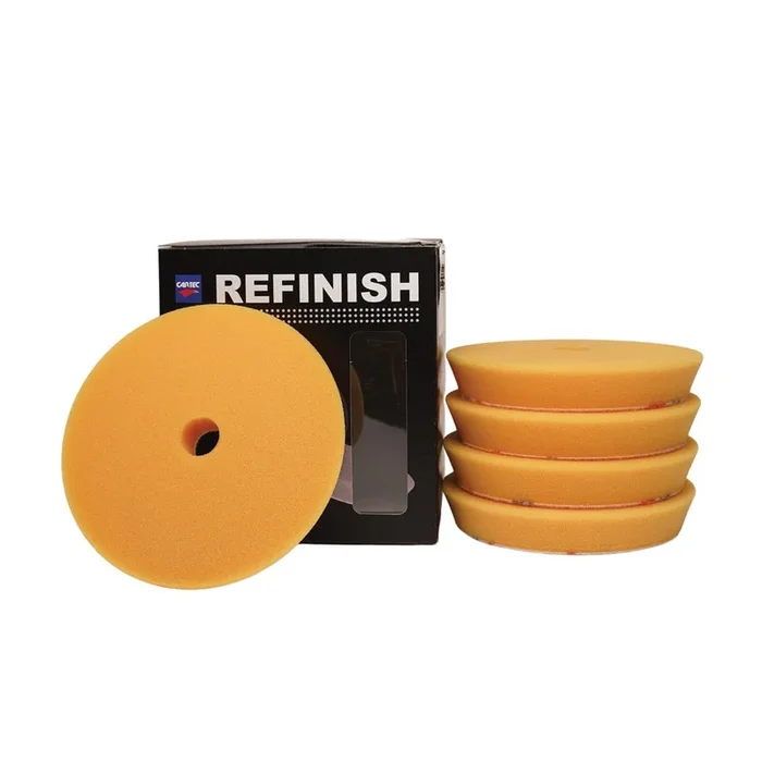 Box of 5 Yellow Orbital Compounding Pads 150mm