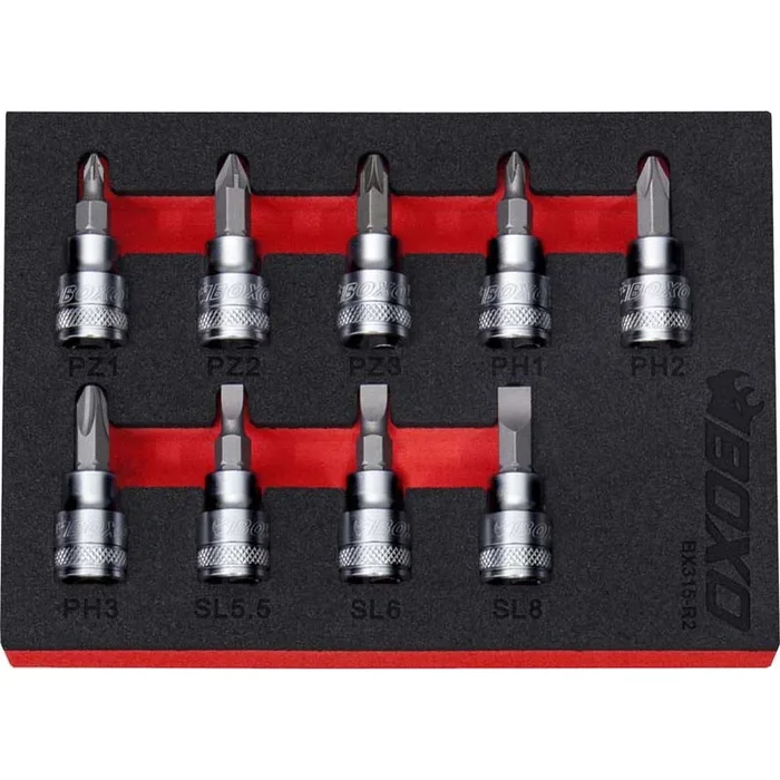 BOXO 9Pc 3/8 ” Screwdriver Bit Socket Set