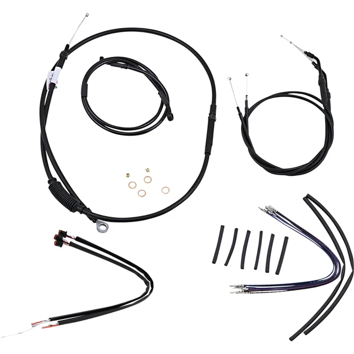 BURLY BRAND 0610-1918 B30-1145 Jail Bar Cable Kit – 14 ” Handlebars – Black Vinyl