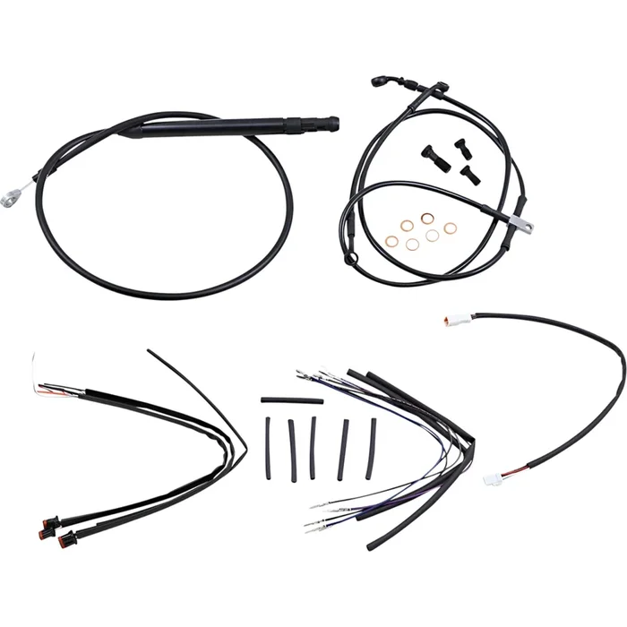 BURLY BRAND 0662-0734 B30-1264 Jail Bar Cable Kit – 12 ” Handlebars – Black Vinyl