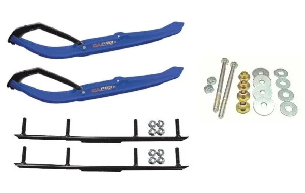 C&A Pro Blue MTX Snowmobile Skis w/ 4″ Round Bars Complete Kit Ski-Doo 2000-2015 [ADSA] REV/XP/XM/XS 2022 Lynx