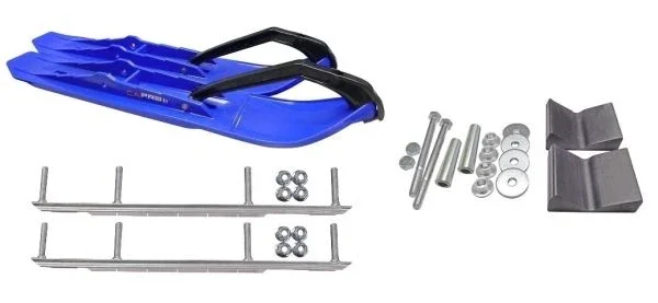 C&A Pro Blue XCS Snowmobile Skis w/ 9″ Shaper Bars Complete Kit Arctic Cat 2016+ Procross & Proclimb M Series