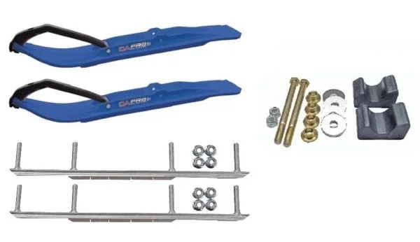 C&A Pro Blue XT Snowmobile Skis w/ 7.5″ Shaper Bars Complete Kit Arctic Cat 2009 and Previous