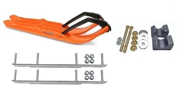C&A Pro Orange XPT Snowmobile Skis w/ 9″ Shaper Bars Complete Kit Arctic Cat 2009 and ALL 2010-11