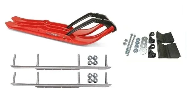 C&A Pro Red XPT Snowmobile Skis w/ 7.5″ Shaper Bars Complete Kit Ski-Doo 2016 & Newer w/ T.S. Adjustable Ski