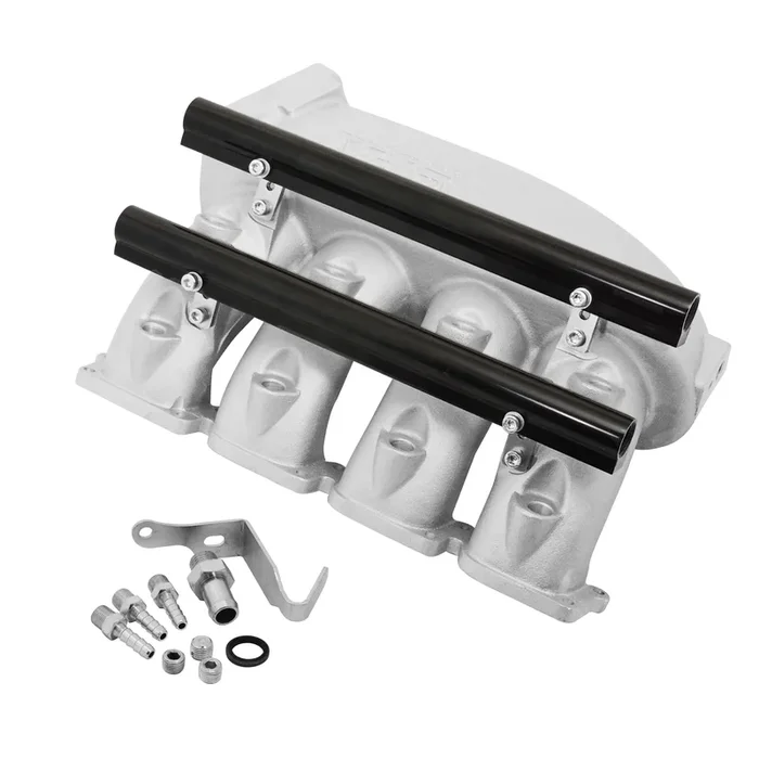 Cast Aluminum Intake Manifold for transverse VW/AUDI 1.8T with 8 injectors Fuel Rail Kit (left side OEM throttle)