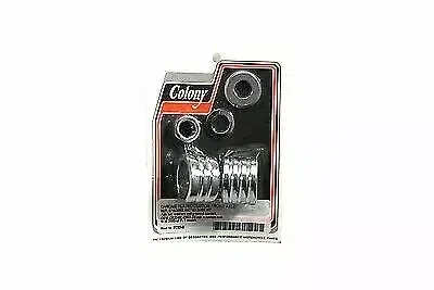 Chrome Groove Style Front Axle Spacer Kit for Harley Davidson by V-Twin