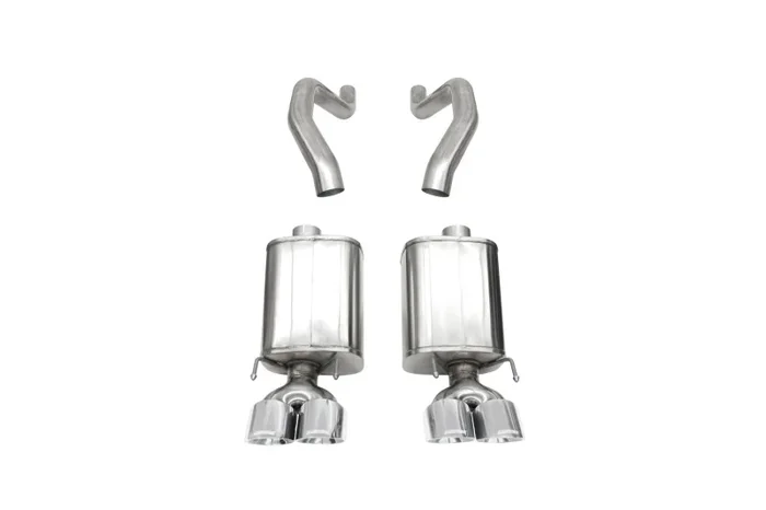 Corsa Xtreme Axle-Back Exhaust System – 3 in Diameter – Single Center Exit – 4-1/2 in Polished Tips – GM LS-Series – Chevy Corvette 2006-13