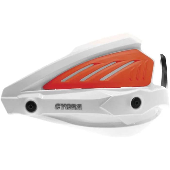 Cycra Voyager Handguards – White/Orange for KTM 390 Adventure [MPN: 1CYC-7904-229]