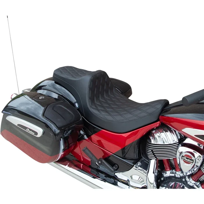 Drag Specialties Predator III Seat – Double Diamond – Black – Vinyl 0810-2262
