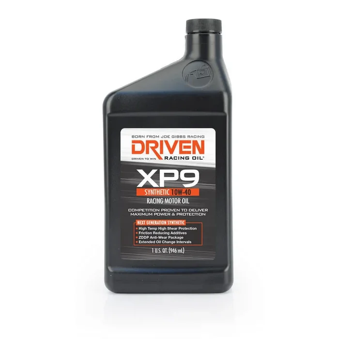 Driven XP9 10W-40 Synthetic Racing Oil – 1 Quart Bottle