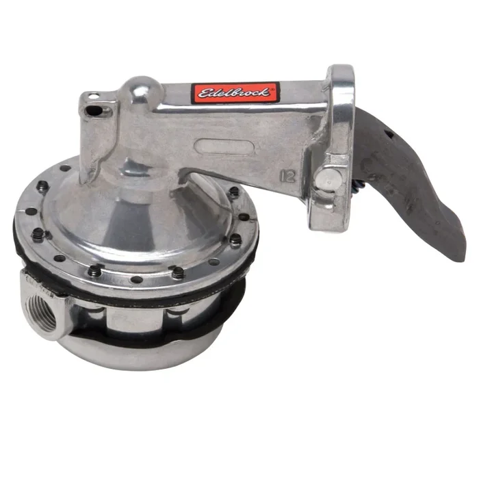 Edelbrock Performer RPM Mechanical Fuel Pump – 110 gph at 6 psi – 3/8 in NPT Female Inlet / Outlet – Polished – Gas – Mopar B / RB-Series / 426 Hemi
