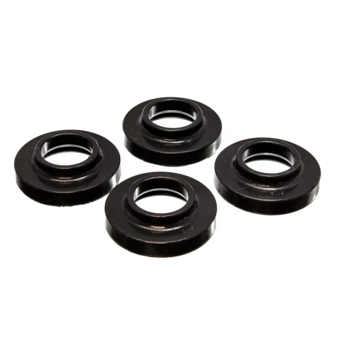 Energy Suspension Hyper-Flex Front / Rear Coil Spring Isolator – 3/4 in Lift – Black – Jeep 1984-2006 – Set of 4
