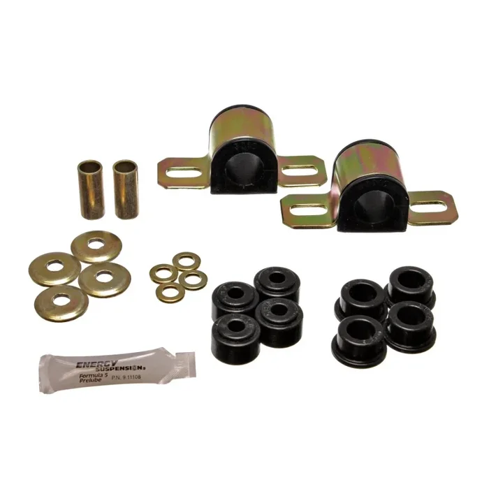 Energy Suspension Hyper-Flex Front Sway Bar Bushing – 25 mm Bar – Black / Cadmium – Jeep 1984-2001