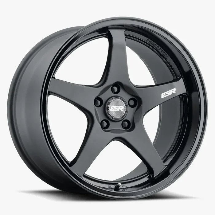 ESR Wheels APX5 18×10.5 Blank ET-15-30 Matte Black w/ Gloss Black Lip 805111CC APX5MBLK-BL