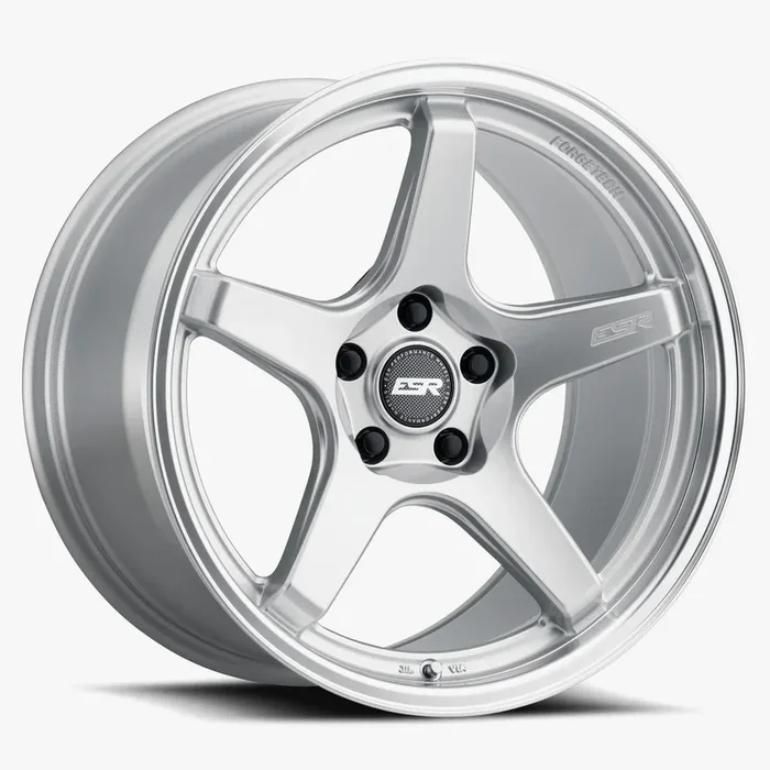 ESR Wheels APX5C 18×9.5 5×100 ET35 Hyper Silver w/ Machined Lip 89550035 APX5CHS-ML