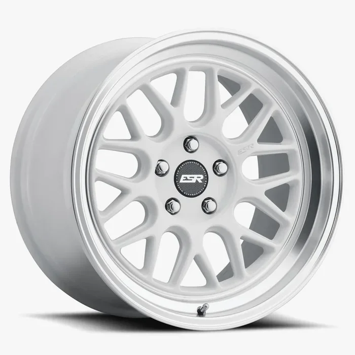 ESR Wheels CR01 18×10.5 5×114.3 ET22 Gloss White w/ Machined Lip 80551422 CR01WHT-ML