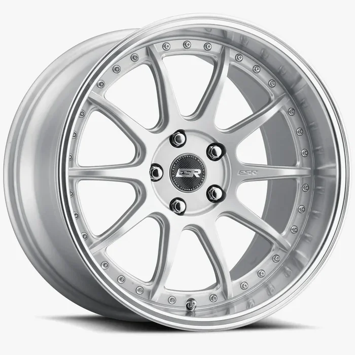 ESR Wheels CS12 18×8.5 5×100 ET30 Hyper Silver w/ Machined Lip 88550030 CS12HS-ML