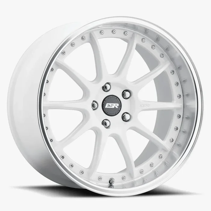 ESR Wheels CS12 19×9.5 5×114.3 ET35 Gloss White w/ Machined Lip 99551235 CS12WHT-ML 5X114