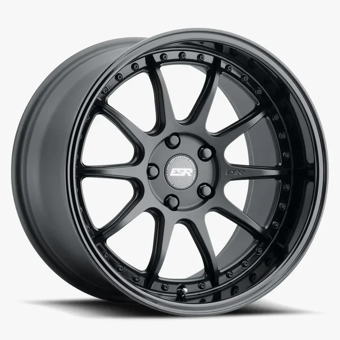 ESR Wheels CS12 19×9.5 5×120 ET35 Matte Black w/ Gloss Black Lip 99552035 CS12MBLK-BL