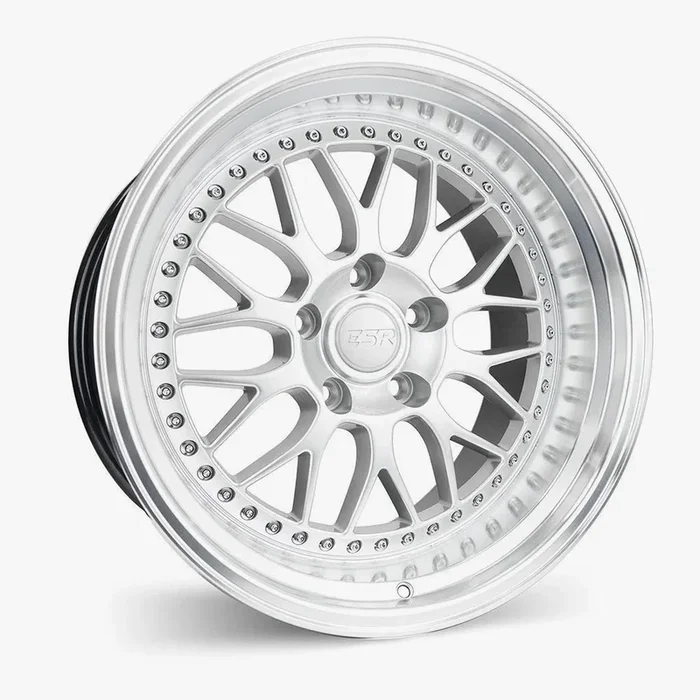 ESR Wheels SR01 19×10.5 Blank ET22 Hyper Silver w/ Machined Lip 90511122 SR01HS-ML