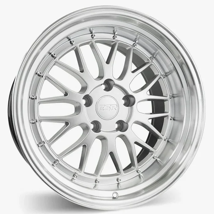 ESR Wheels SR05 18×9.5 5×100 ET35 Hyper Silver w/ Machined Lip 89550035 SR05HS-ML