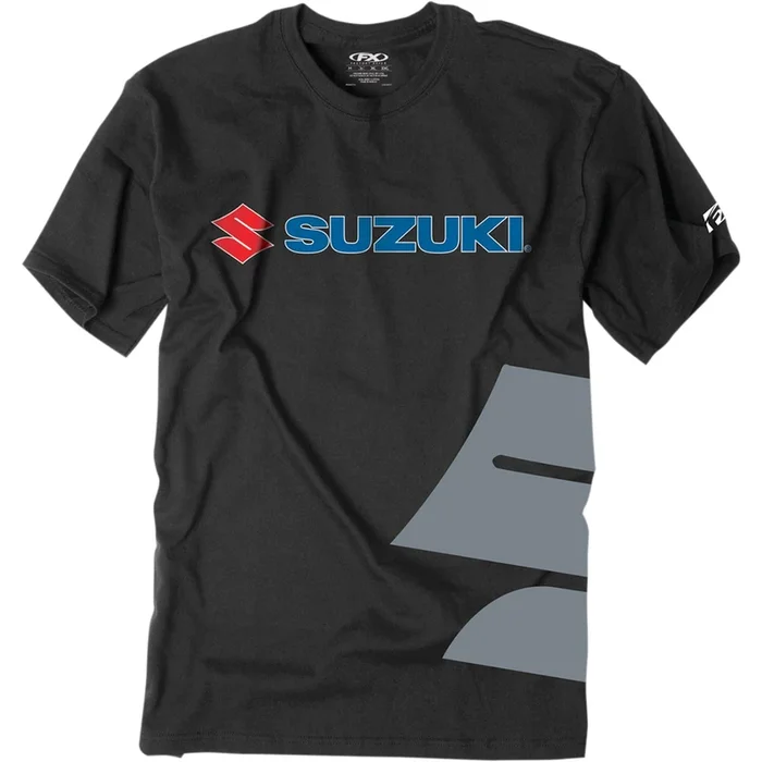 Factory Effex Suzuki Big S Tee Shirt – Black – Large [MPN: 15-88472]