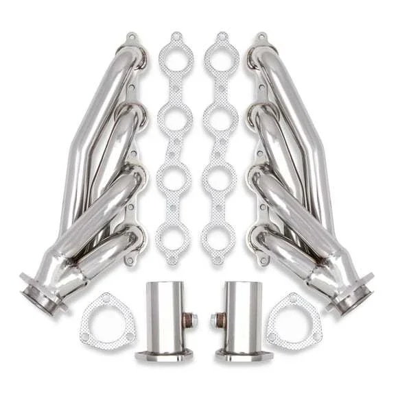 Flowtech Shorty Headers – 1.625 in Primary – 2.5 in Collector – Polished – GM LS-Series (Pair)
