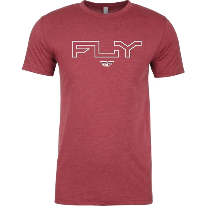 Fly Racing Fly Edge Tee – Cardinal – Small 354-0309S