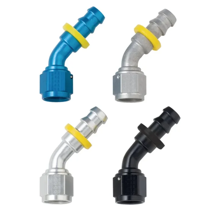 Fragola Series 8000 Push-Lite Race Hose End -4 AN – 45°