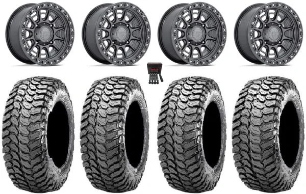 Fuel Cycle 15″ Wheels Gunmetal +10mm 29″ Liberty Tires Polaris Sportsman / RZR / Ranger