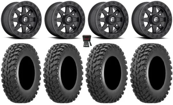Fuel Maverick Bdlk Bk 15″ Wheels 30″ Cross Trail Tires Polaris Sportsman / RZR / Ranger