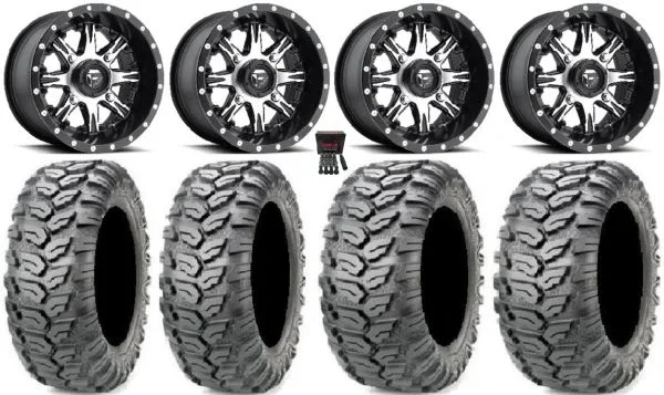 Fuel Nutz Black 14″ Wheels 26″ Ceros Tires Sportsman 550 850 1000