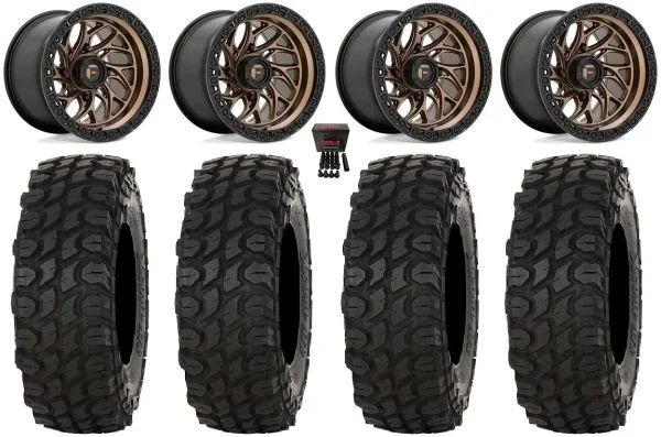 Fuel Runner 15″ Wheels Bronze 32″ XComp ATR Tires Can-Am Maverick X3 / Honda Pioneer 1000 / Talon