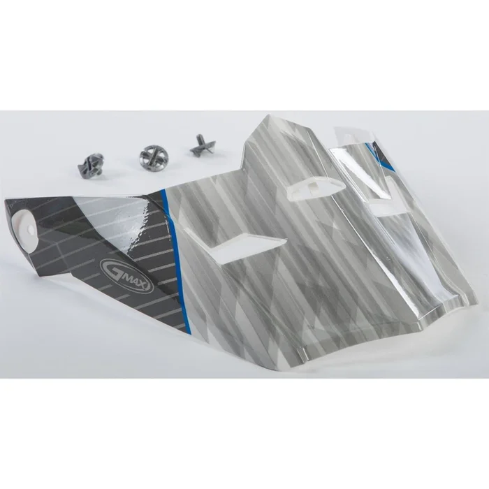 GMax Visor with Screws Colfax MX-46 White/Blue Medium-2X [MPN: G046878]